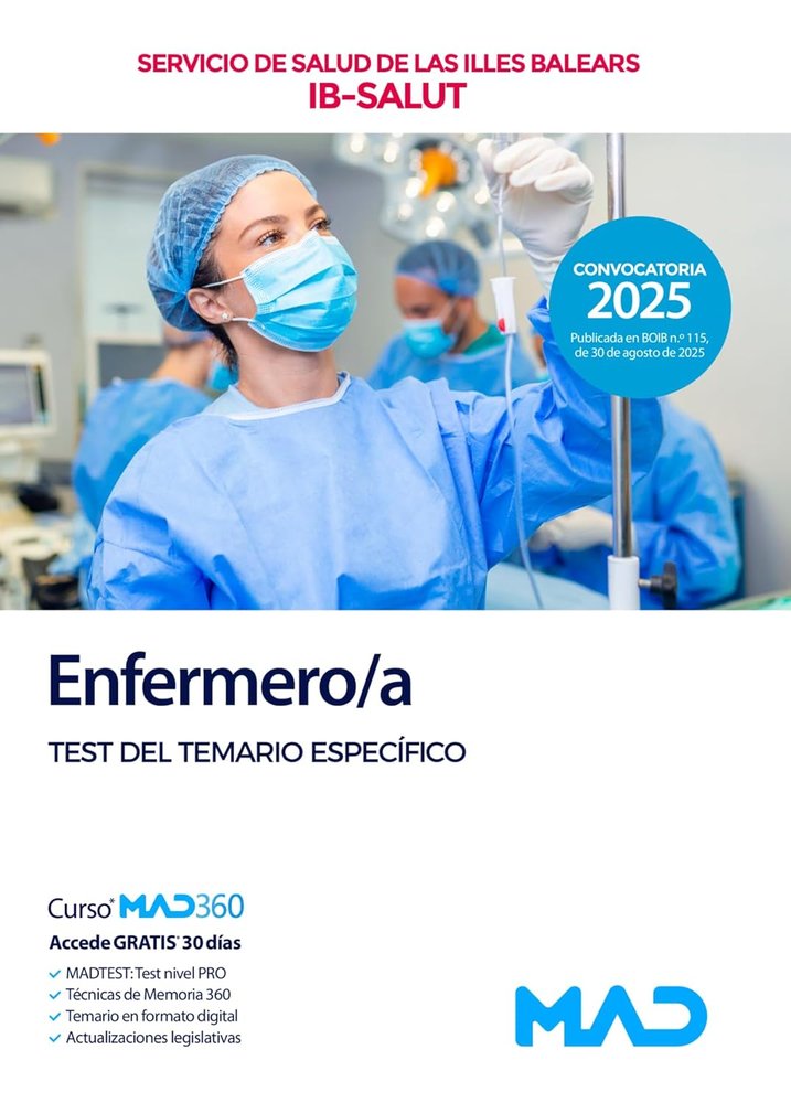 ENFERMERO/A TEST TEMARIO ESPECIFICO SERVICIO SALUD ILLES BAL | portada del libro