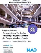 025/026 GRUPO PROFESIONAL E2 CONDUCCION DE VEHICULOS DE TRANSPORTE POR CARRETERA, de Varios autores | portada del libro