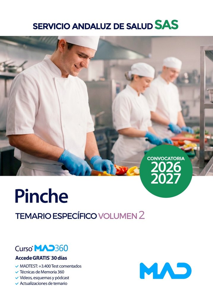 TEMARIO ESPECIFICO 2 PINCHE SAS, de Varios autores | portada del libro