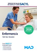 TEMARIO ENFERMERO/A, TEST DEL TEMARIO, SACYL, de Varios autores | portada del libro