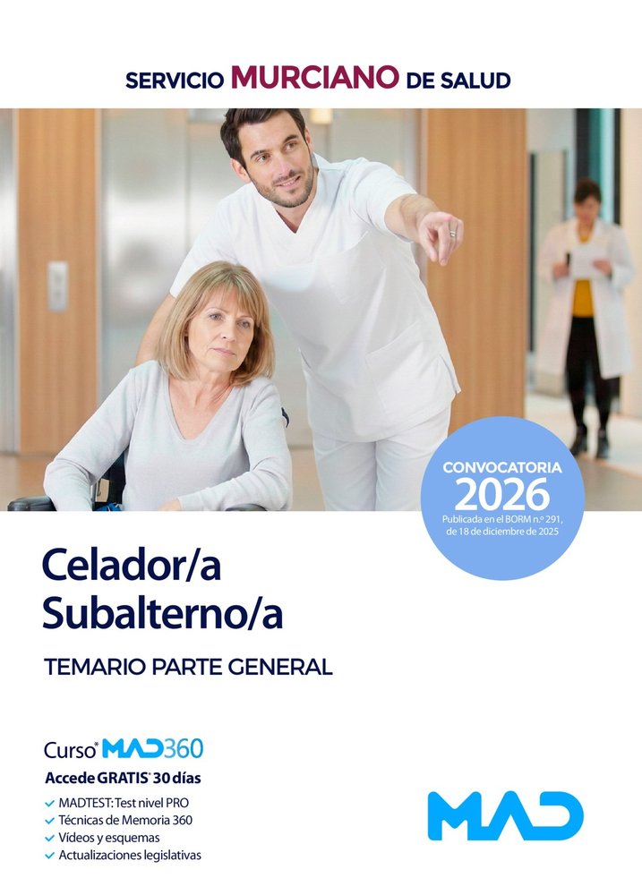 Celador/Subalterno del Servicio Murciano de Salud. Temario General | portada del libro