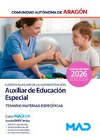AUXILIAR EDUCACION ESPECIAL TEMARIO MATERIA ESPECIFICA ARAGO, de Varios autores | portada del libro