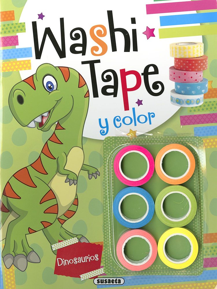 WASHI TAPE DINOSAURIOS, de SUSAETA | portada del libro