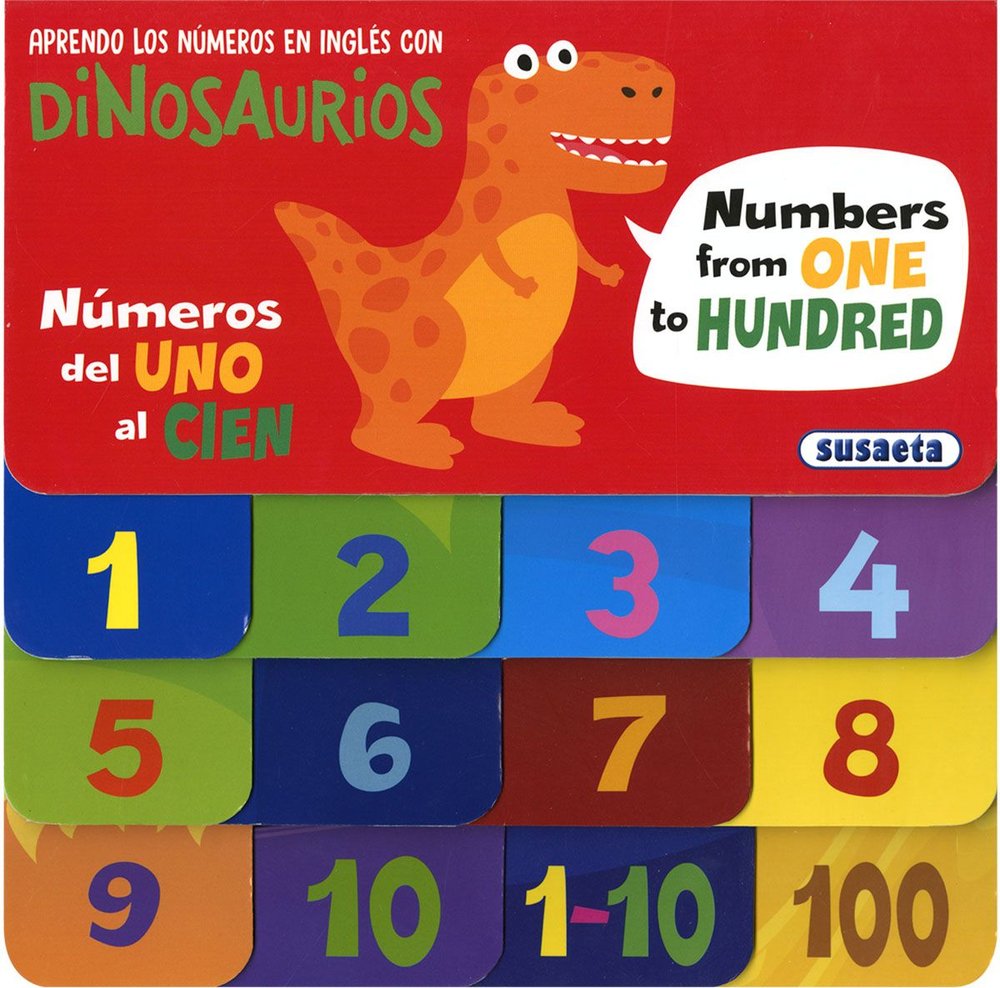 APRENDO LOS NUMEROS EN INGLES CON DINOSAURIOS, de EDICIONES, SUSAETA | portada del libro