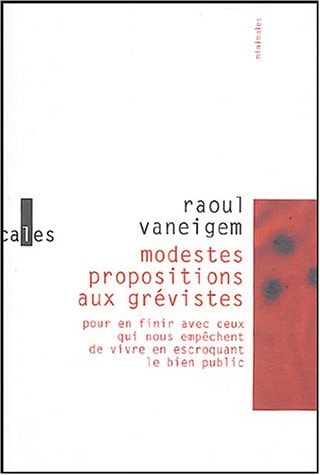 MODESTES PROPOSITIONS AUX, de Vaneigem | portada del libro