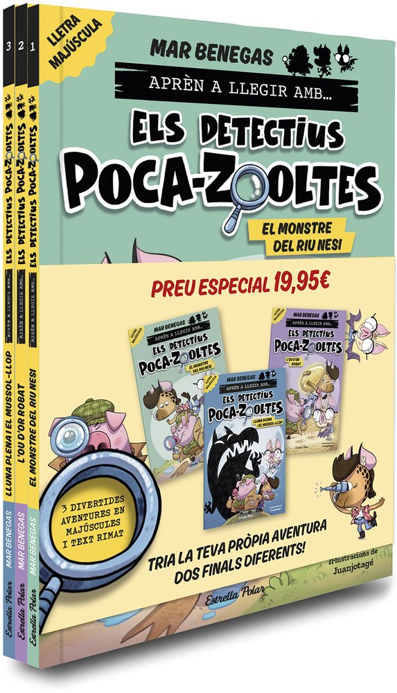 PACK APREN A LLEGIR AMB ELS DETECTIUS POCA-ZOOLTES 1 2 I 3, de BENEGAS, MAR | portada del libro