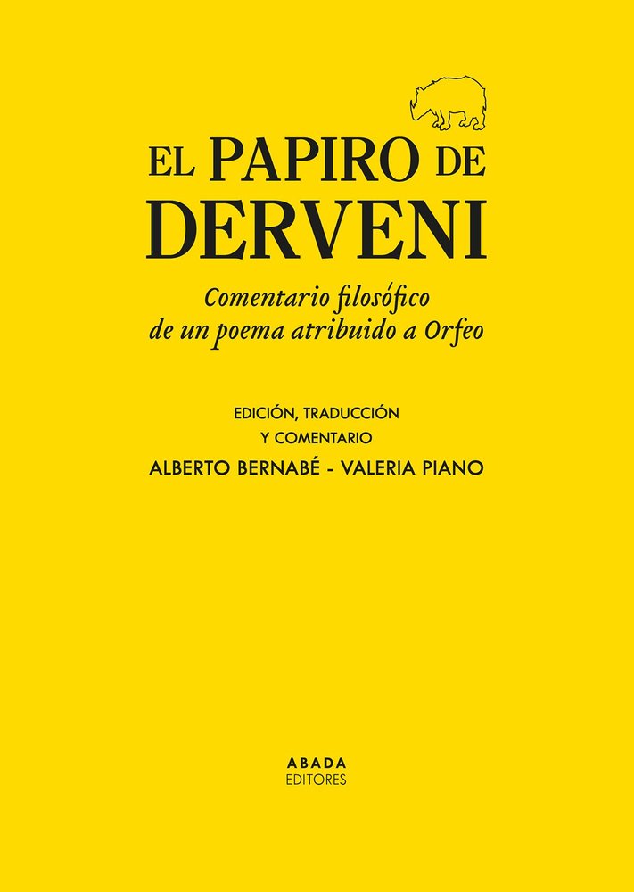 PAPIRO DE DERVENI | portada del libro