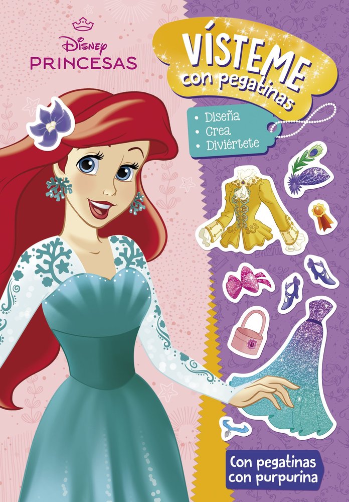 PRINCESAS VISTEME CON PEGATINAS 4, de DISNEY | portada del libro