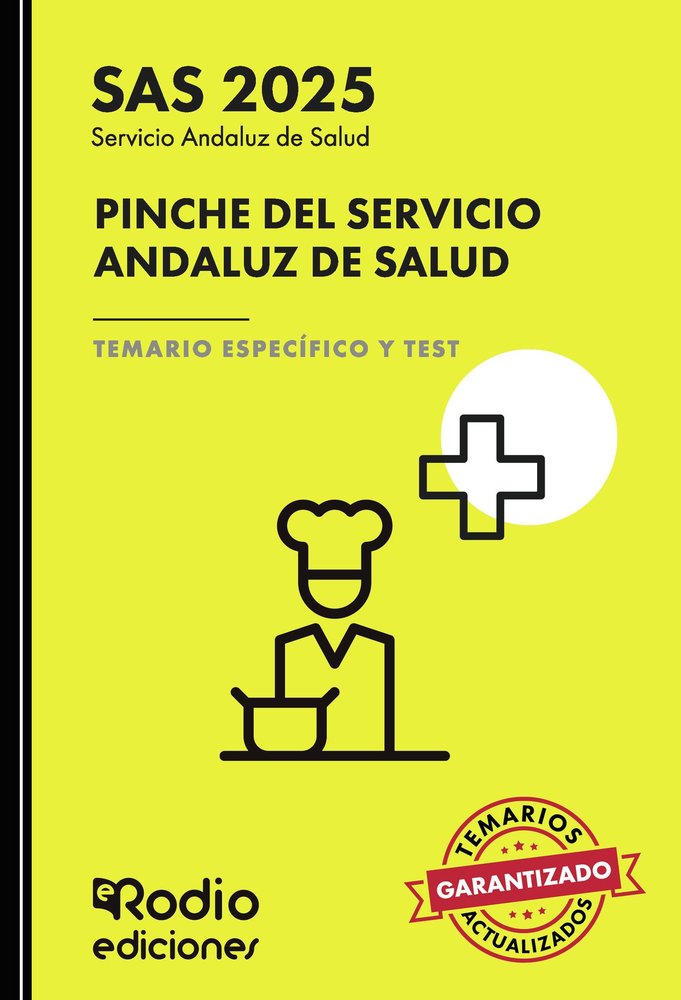 PINCHE SERVICIO ANDALUZ SALUD TEMARIO ESPECIFICO Y T, de RODIO, EDICIONES | portada del libro