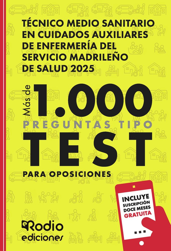 TECNICO MEDIO SANITARIO EN CUIDADOS AUXILIARES DE ENFERMERIA, de RODIO, EDICIONES | portada del libro