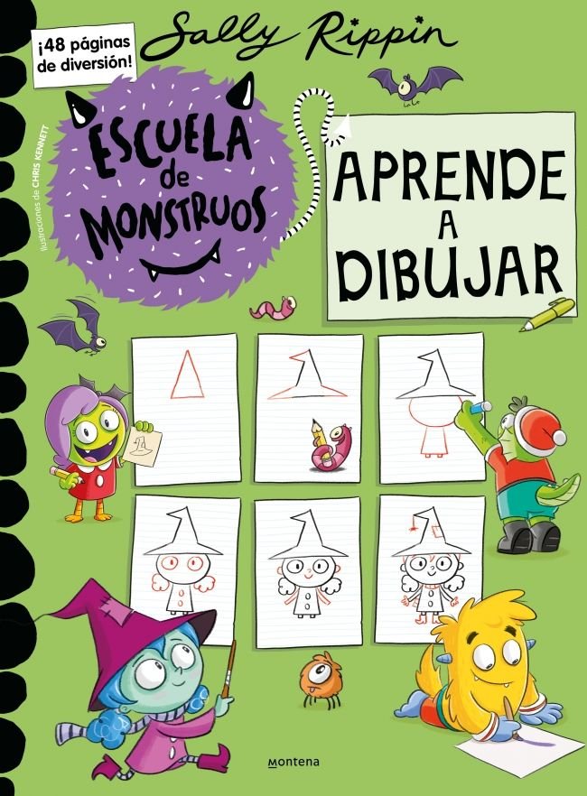 ESCUELA DE MONSTRUOS APRENDE A DIBUJAR, de SALLY RIPPIN | portada del libro