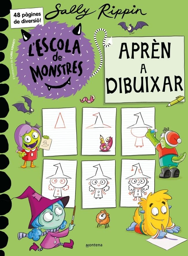APREN A DIBUIXAR ESCOLA DE MONSTRES, de SALLY RIPPIN | portada del libro