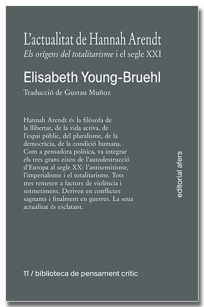 L'ACTUALITAT DE HANNAH ARENDT, de YOUNG-BRUEHL, ELISABETH | portada del libro