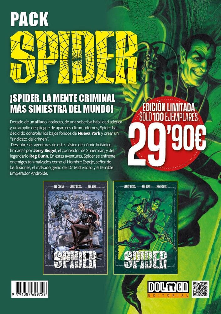 PACK - SPIDER, de COWAN, TED | portada del libro