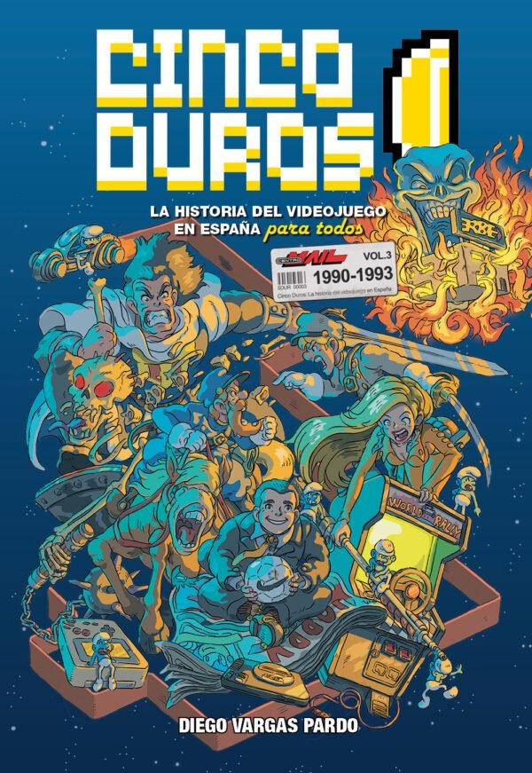 CINCO DUROS: LA HISTORIA DEL VIDEOJUEGO EN ESPAÑA PARA TODOS VOL. 3, de VARGAS, DIEGO | portada del libro