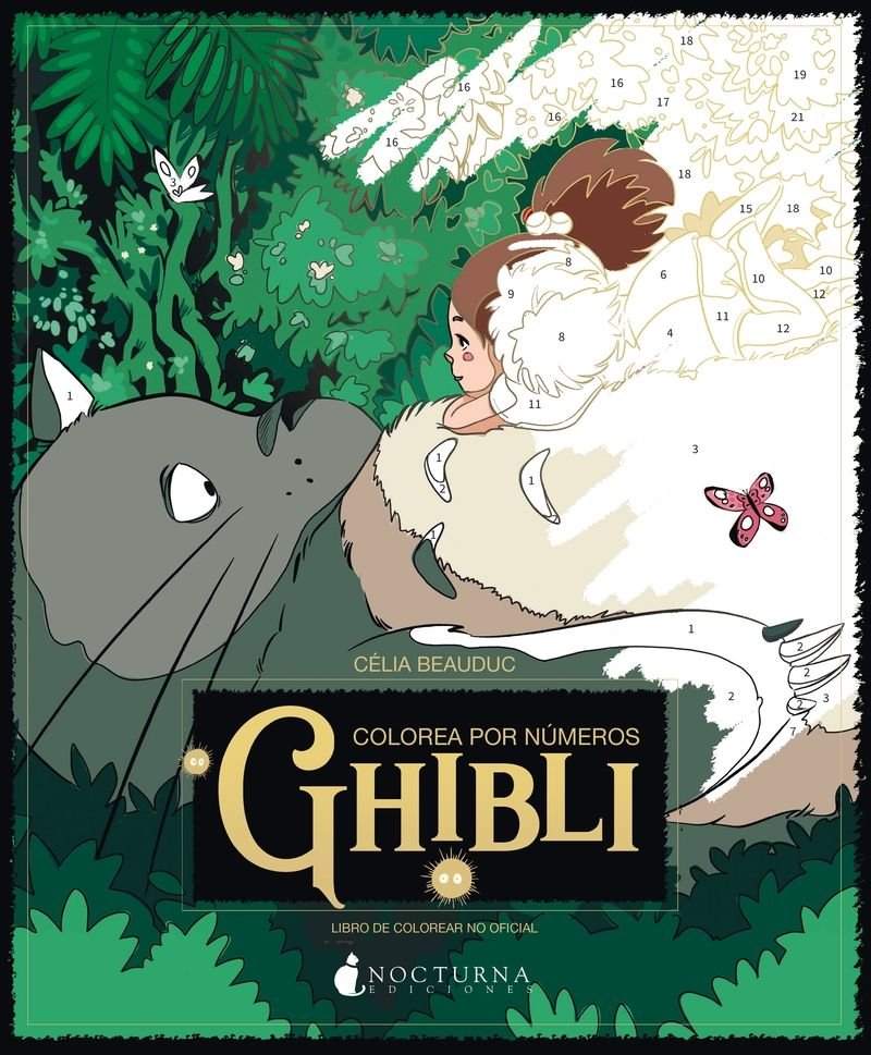 COLOREA POR NUMEROS: STUDIO GHIBLI, de BEAUDUC, CELIA | portada del libro