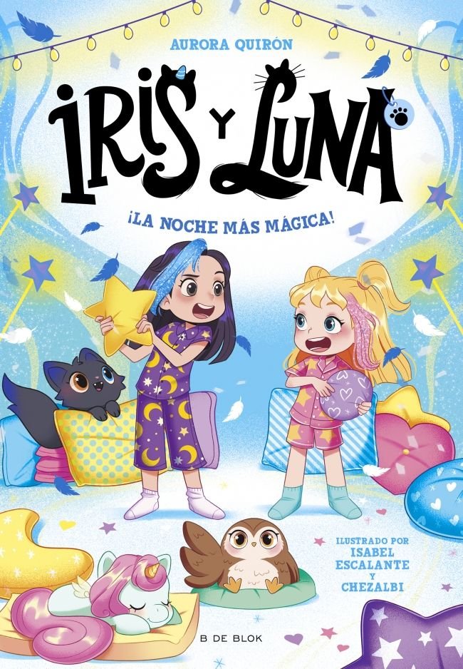 IRIS Y LUNA CUIDADORAS DE CACHORRITOS MAGICOS 5 LA NOCHE MA, de AURORA QUIRON | portada del libro