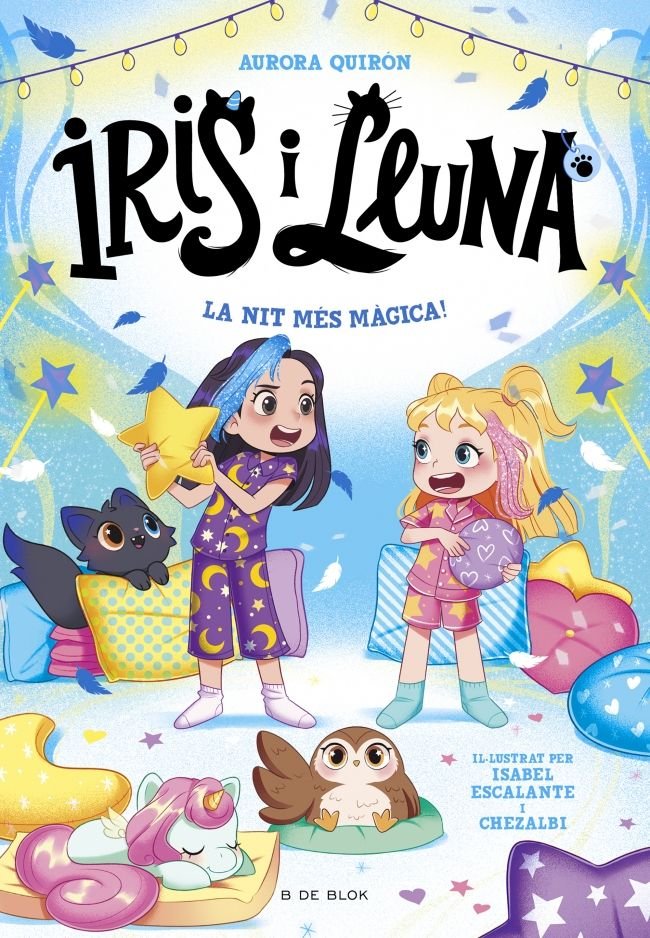 IRIS I LLUNA CUIDADORES D'ANIMALETS MAGICS 5 LA NIT MES MAGI, de AURORA QUIRON | portada del libro