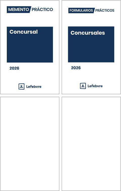 PACK MEMENTO CONCURSAL 2026 Y FORMULARIOS CONCURSALES 2026, de , LEFEBVRE-EL DERECHO | portada del libro