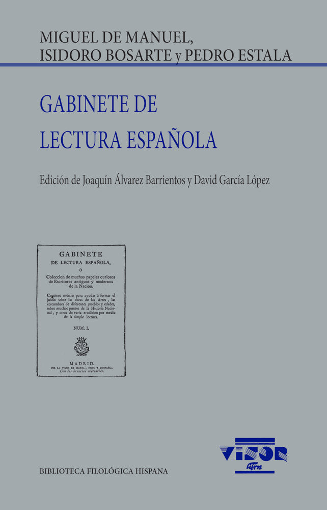 GABINETE DE LECTURA ESPAÑOLA, de MANUEL, MIGUEL DE | portada del libro