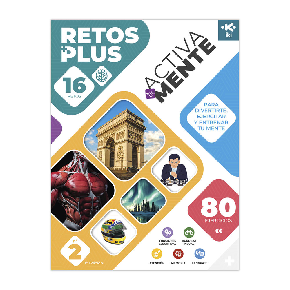 ACTIVA TU MENTE - RETOS PLUS - Nº 2, de OSAMBELA ECHEVERRIA | portada del libro