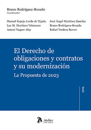 EL DERECHO DE OBLIGACIONES Y CONTRATOS Y SU MODERNIZACION. LA PROPUESTA DE 2023, de RODRIGUEZ ROSADO | portada del libro