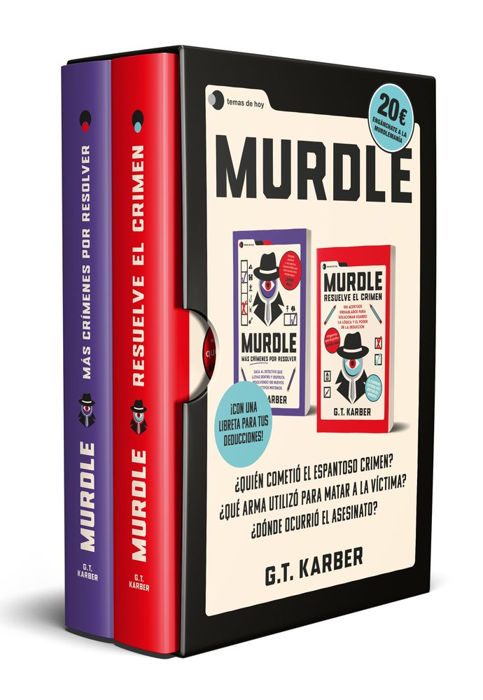 ESTUCHE MURDLE: VOL. 1 VOL. 2 LIBRETA DE DEDUCCIONES, de G T KARBER | portada del libro