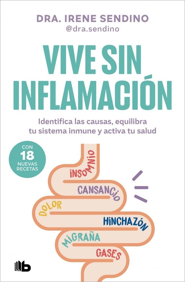 VIVE SIN INFLAMACION, de DRA IRENE SENDINO | portada del libro