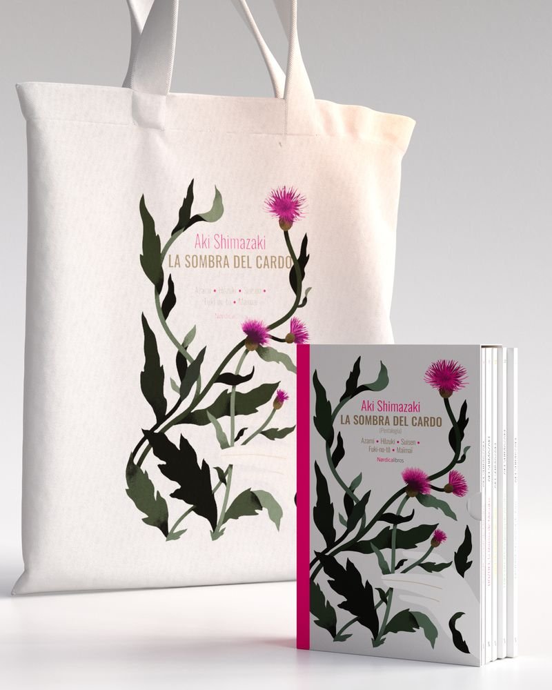 ESTUCHE PENTALOGIA LA SOMBRA DEL CARDO BOLSA DE TELA, de SHIMAZAKI,AKI | portada del libro