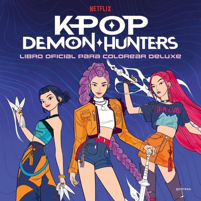 KPop Demon Hunters: libro oficial para colorear deluxe, de NETFLIX | portada del libro