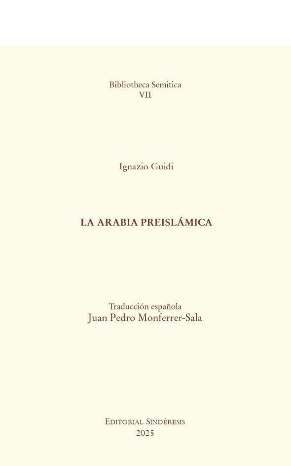 LA ARABIA PREISLAMICA, de GUIDI, IGNAZIO | portada del libro