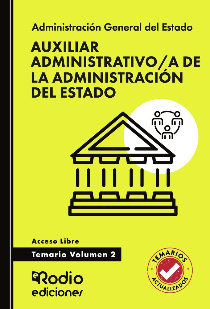 AUXILIAR ADMINISTRATIVO/A ADMINISTRACION ESTADO TEMARIO | portada del libro