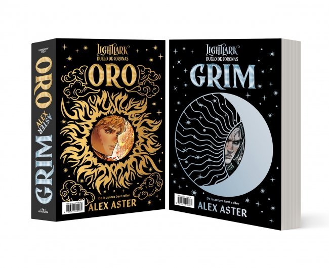 GRIM Y ORO DUELO DE CORONAS LIGHTLARK, de ALEX ASTER | portada del libro