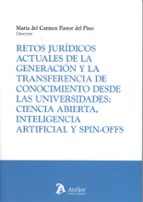 RETOS JURIDICOS ACTUALES DE LA GENERACION Y LA TRANSFERENCIA DE, de MARIA DEL CARMEN PASTOR DEL PINO | portada del libro