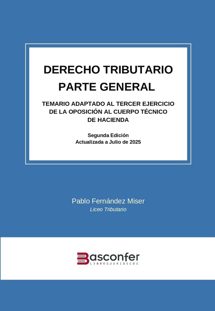 DERECHO TRIBUTARIO. PARTE GENERAL., de PABLO IGNACIO FERNANDEZ MISER | portada del libro