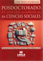 POSDOCTORADO EN CIENCIAS SOCIALES, de JOSE GESTO RODRIGUEZ | portada del libro