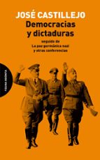 DEMOCRACIAS Y DICTADURAS, de José Castillejo | portada del libro