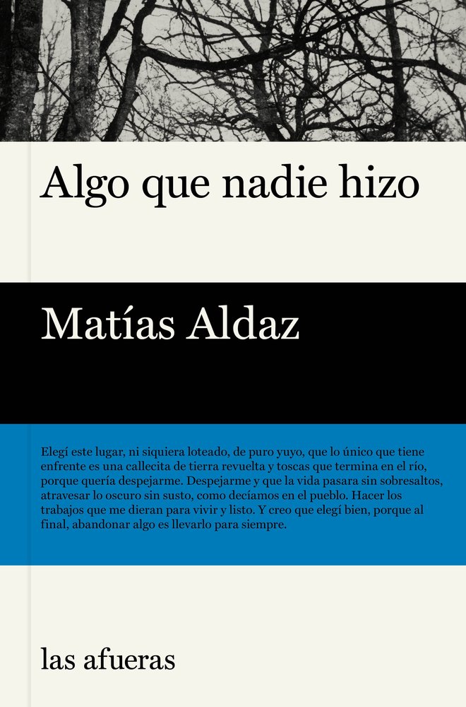 ALGO QUE NADIE HIZO, de ALDAZ,MATIAS | portada del libro