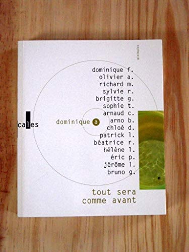 TOUT SERA COMME AVANT, de Dominique Fabre | portada del libro