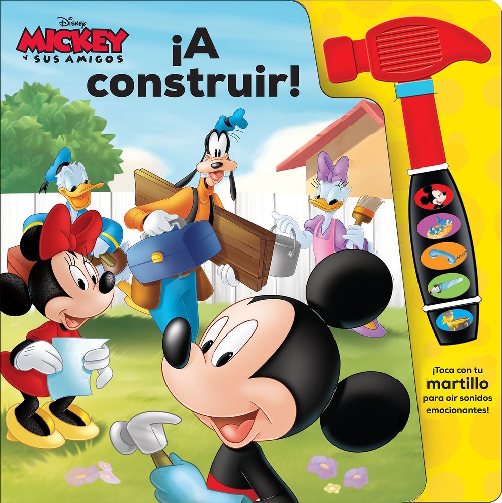 A CONSTRUIR! LIBRO CON MARTILLO SONORO MICKEY, de MICKEY | portada del libro