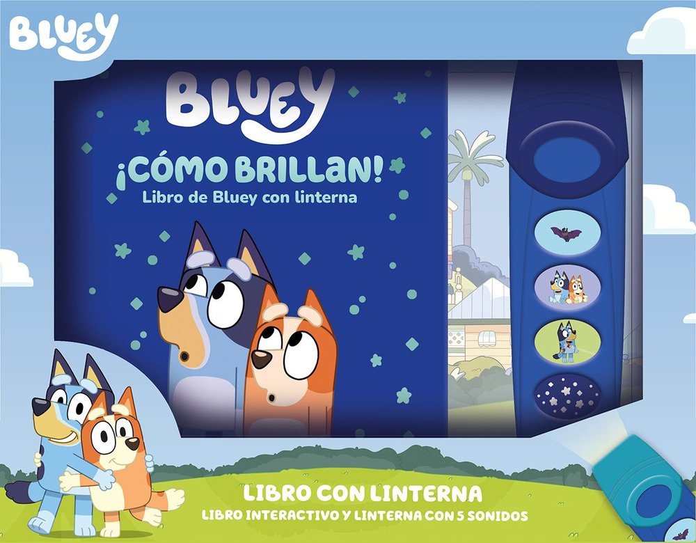 BLUEY: ¡COMO BRILLAN! - LIBRO DE BLUEY CON LINTERNA - PI KIDS, de BLUEY, BLUEY | portada del libro
