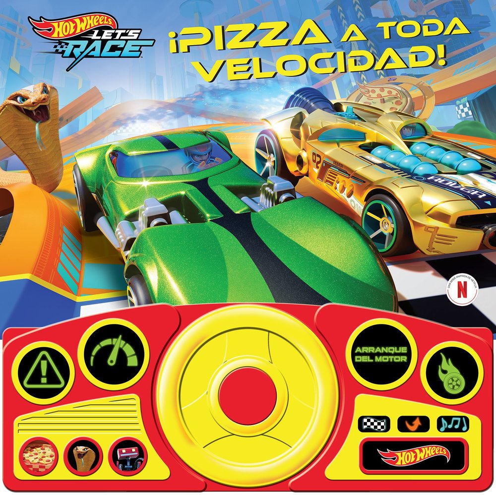 HOT WHEELS LET'S RACE PIZZA A TODA VELOCIDAD LIBRO SONORO, de HOT WHEELS | portada del libro