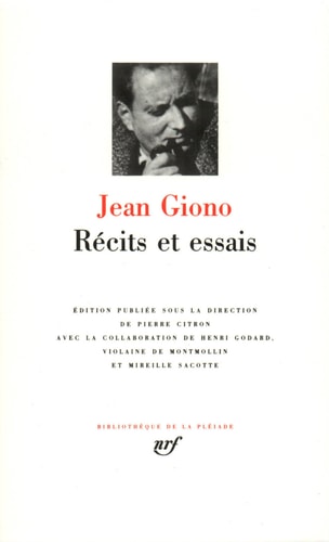 RECITS ET ESSAIS, de Jean Giono | portada del libro