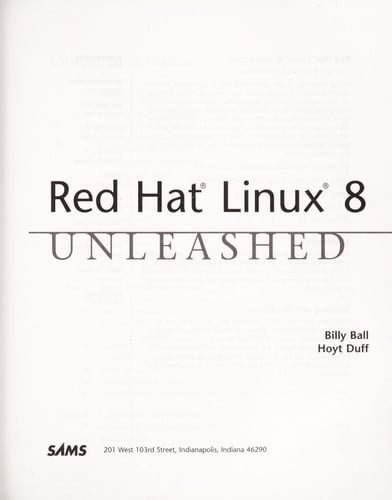 RED HAT LINUX 7.2 UNLEASHED, de BALL | portada del libro