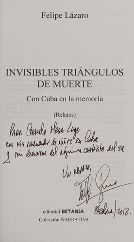 Invisibles Triángulos de Muerte, de Álvarez Alfonso | portada del libro