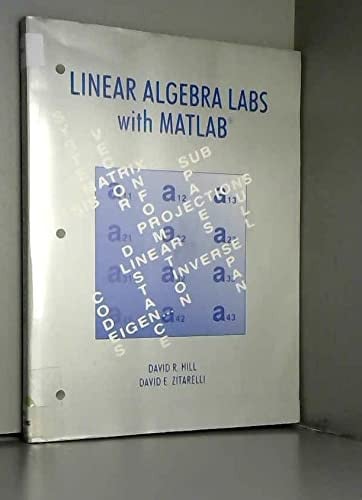 LINEAR ALGEBRA LABS MATLAB, de HILL | portada del libro