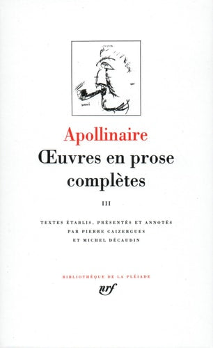 OEUVRES EN PROSE COMPLETES T3, de Guillaume Apollinaire | portada del libro