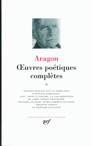 OEUVRES POETIQUES COMPLETES T2, de Louis Aragon | portada del libro