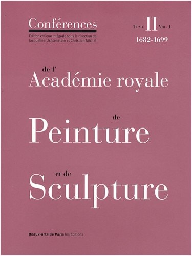 2-V1 CONFERENCES DE L'ACADEMIE ROYALE D, de Jacqueline Lichtenstein | portada del libro