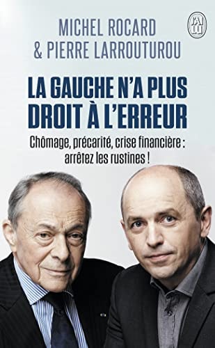 AUCHE N'A PLUS DROIT A L'ERRE, de Michel Rocard | portada del libro